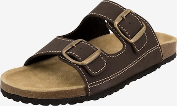 SUPERSOFT by Indigo Mules 'Classic' in Brown: front