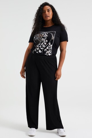 WE Fashion Loosefit Hose in Schwarz
