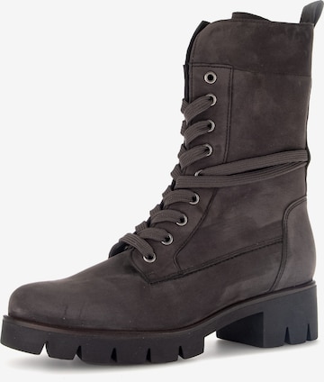 GABOR Lace-Up Ankle Boots in Grey: front