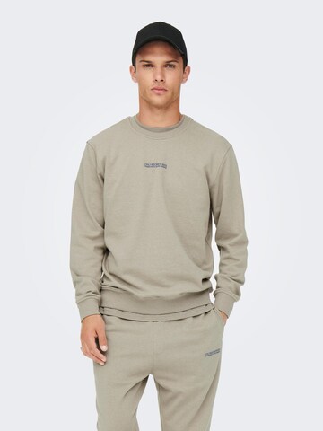 Only & Sons Sweatshirt 'Elon' in Grey: front