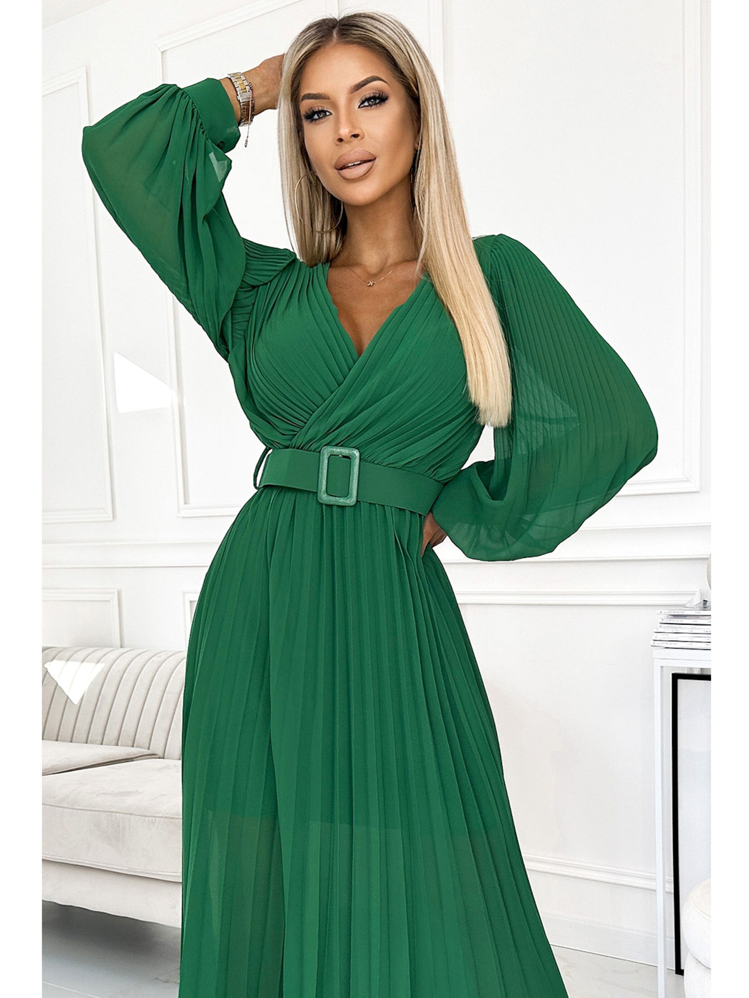 Numoco Kleid 'Klara'‌‌‌‌‌‌‌‌‌ in Grün
