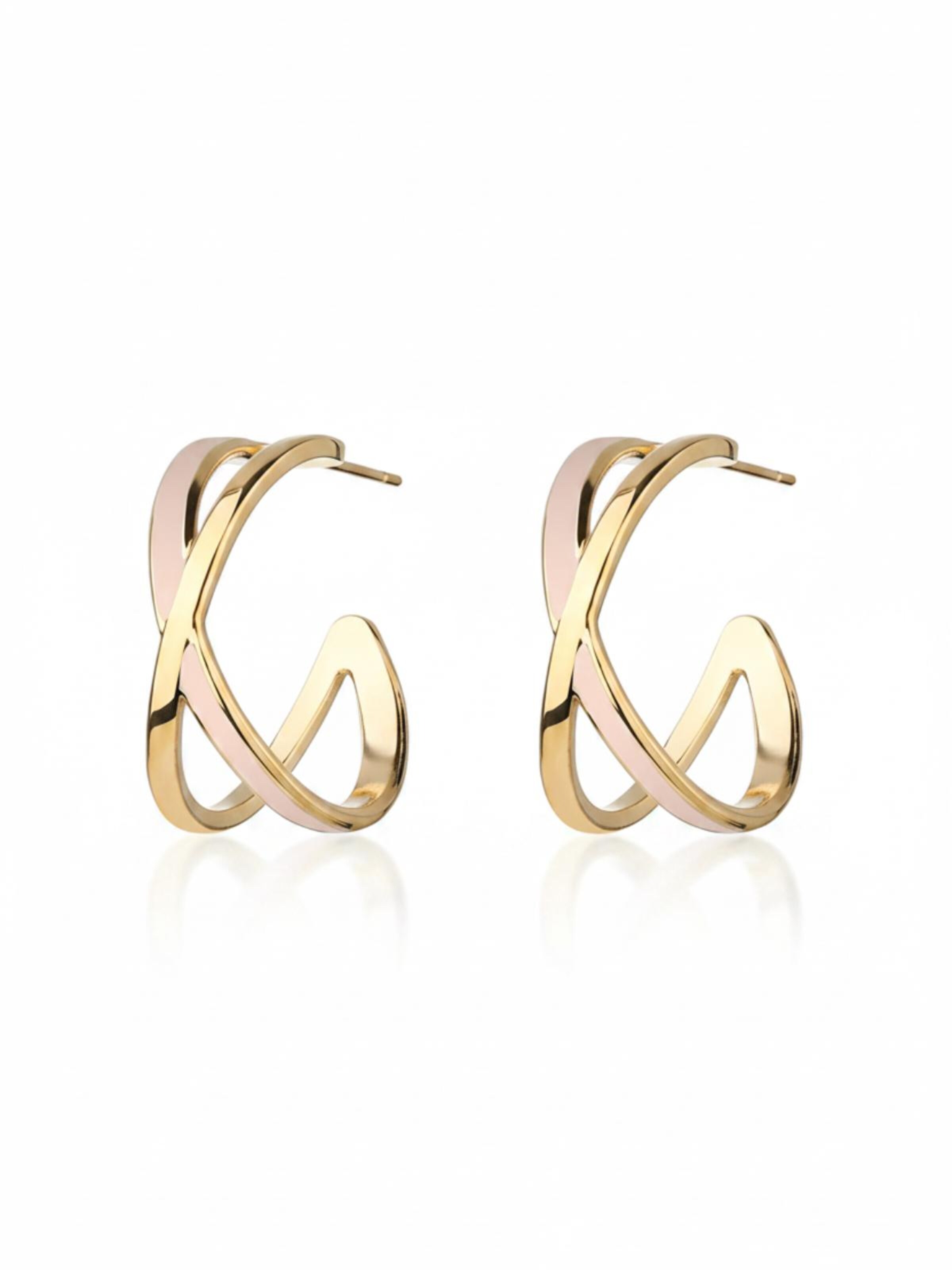 Cala Rose Earrings 'LEILA' in Pink: front