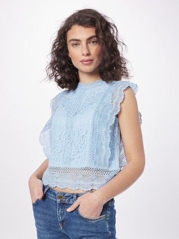 ONLY - Blusa 'KARO' en azul: frente