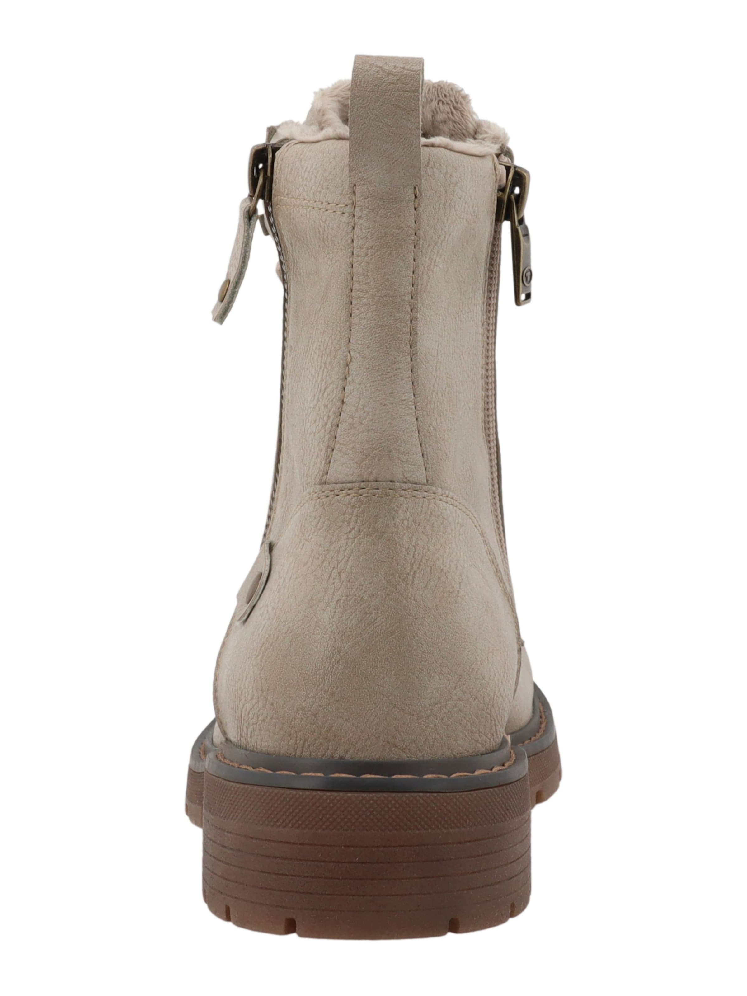 TOM TAILOR Gležnarji z vezalkami | siva barva