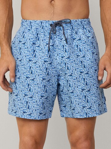 Hackett London Badeshorts 'Fish' in Blau: Vorderseite