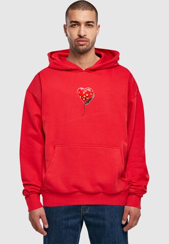 Merchcode Sweatshirt 'Banksy - Love Hurts' in Rood: voorkant