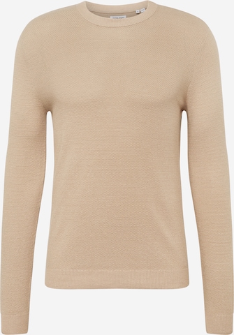 Pull-over JACK & JONES en beige : devant