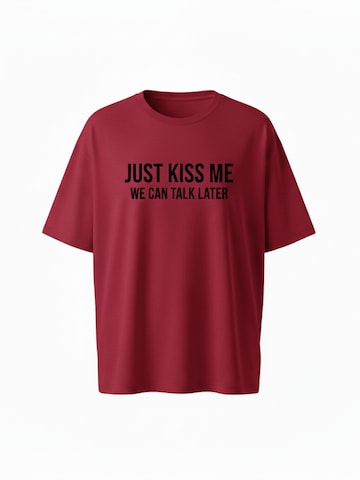 WEARABLE STORIES Shirt 'Kiss me'‌‌‌‌ in Rot: Vorderseite