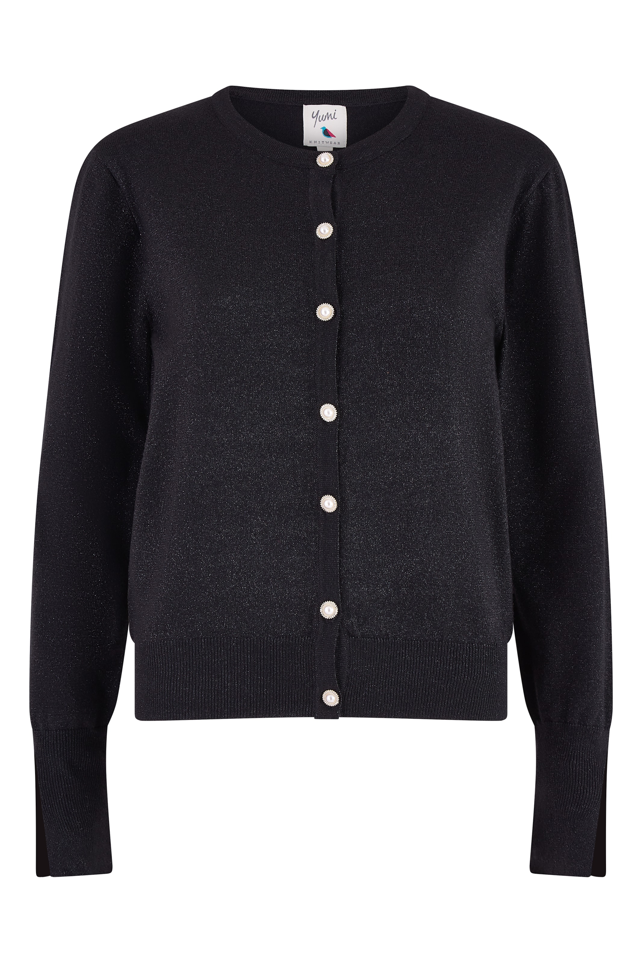 Yumi Strickjacke in Schwarz: Vorderseite