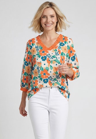 Usha - Blusa en blanco: frente