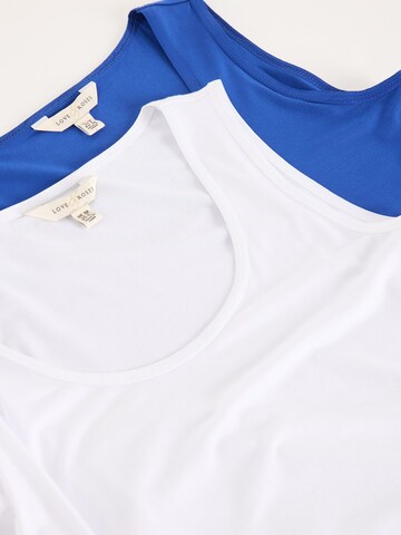 Top di love & roses in blu