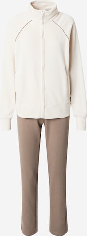 Champion Authentic Athletic Apparel Tracksuit in Beige: front