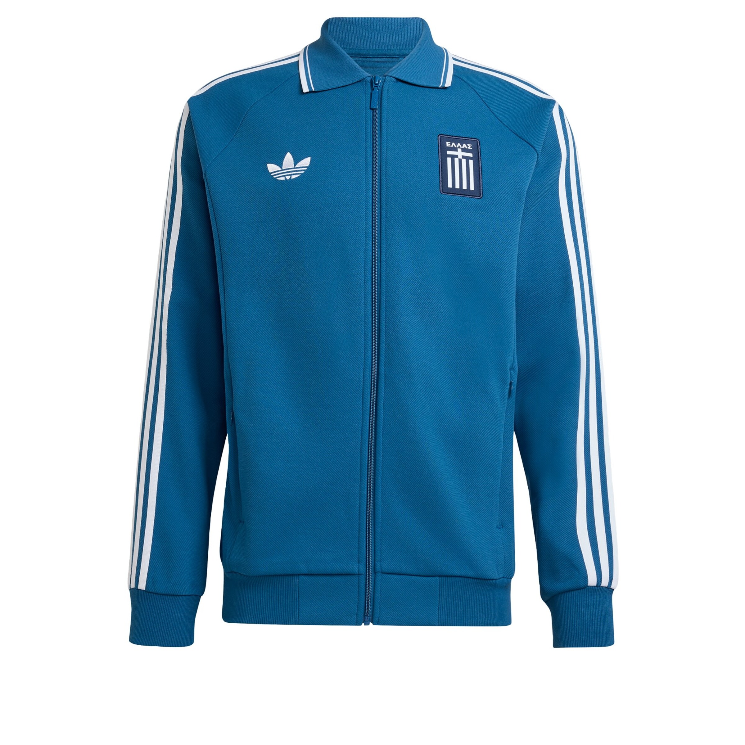 ADIDAS PERFORMANCE Veste de survêtement 'Griechenland Anthem' en bleu / bleu foncé / blanc, Vue avec produit