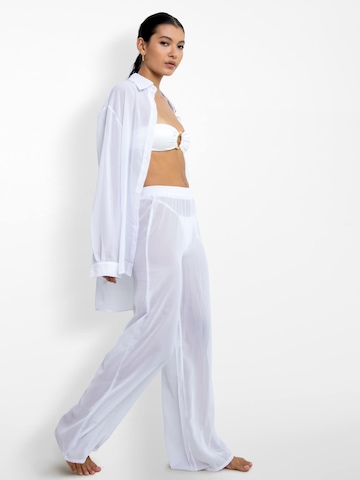 La Michaux Loosefit Bügelfaltenhose in Weiß