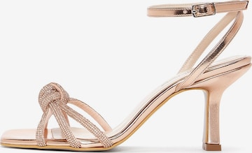 Sandalo con cinturino di Derimod in oro: frontale