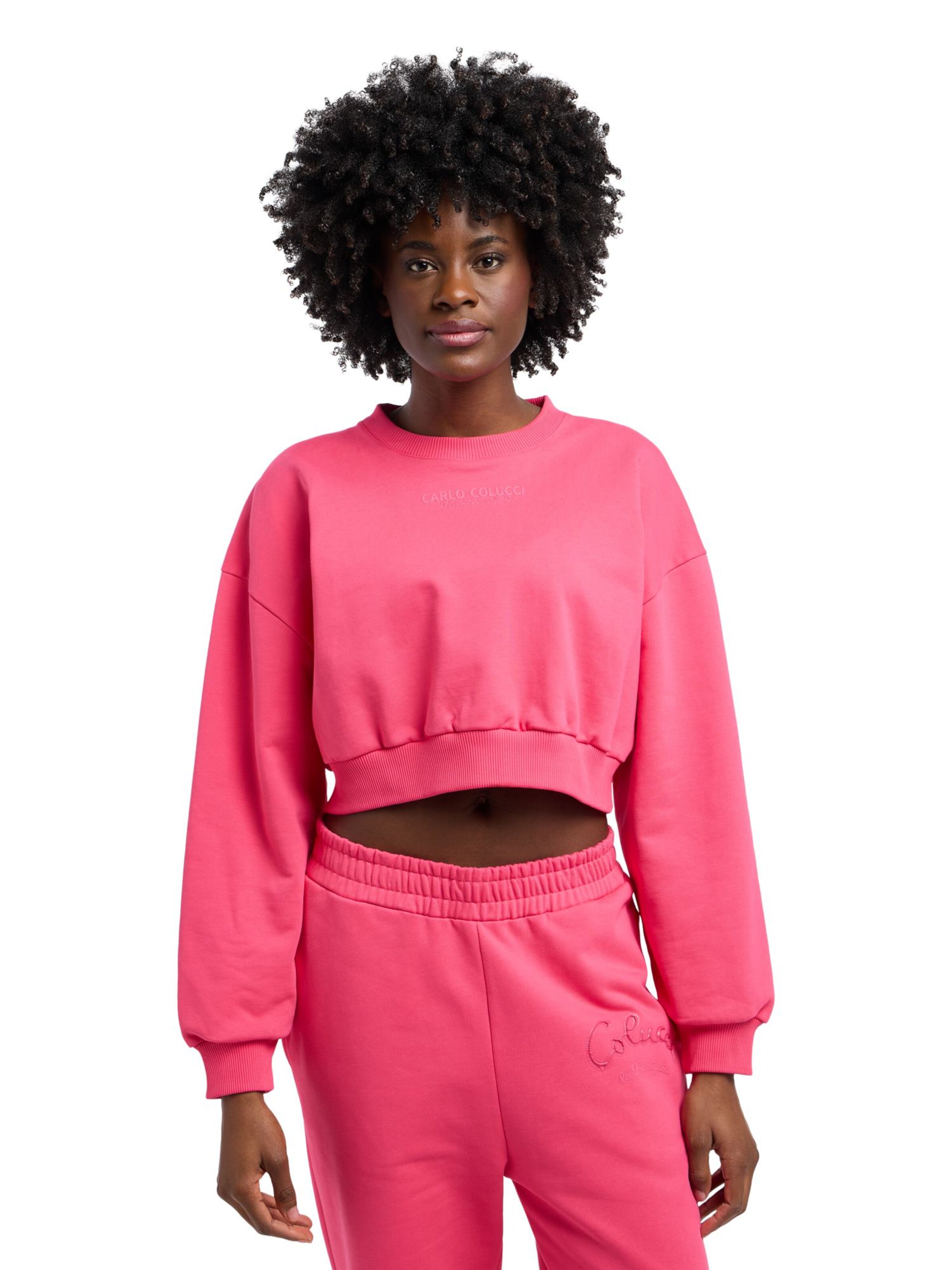 Carlo Colucci Sweatshirt 'Durante' in Pink: front