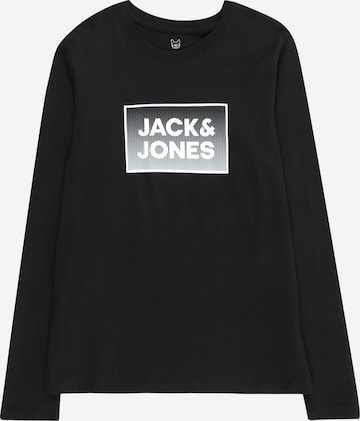 Jack & Jones Junior - Camiseta 'STEEL' en negro: frente