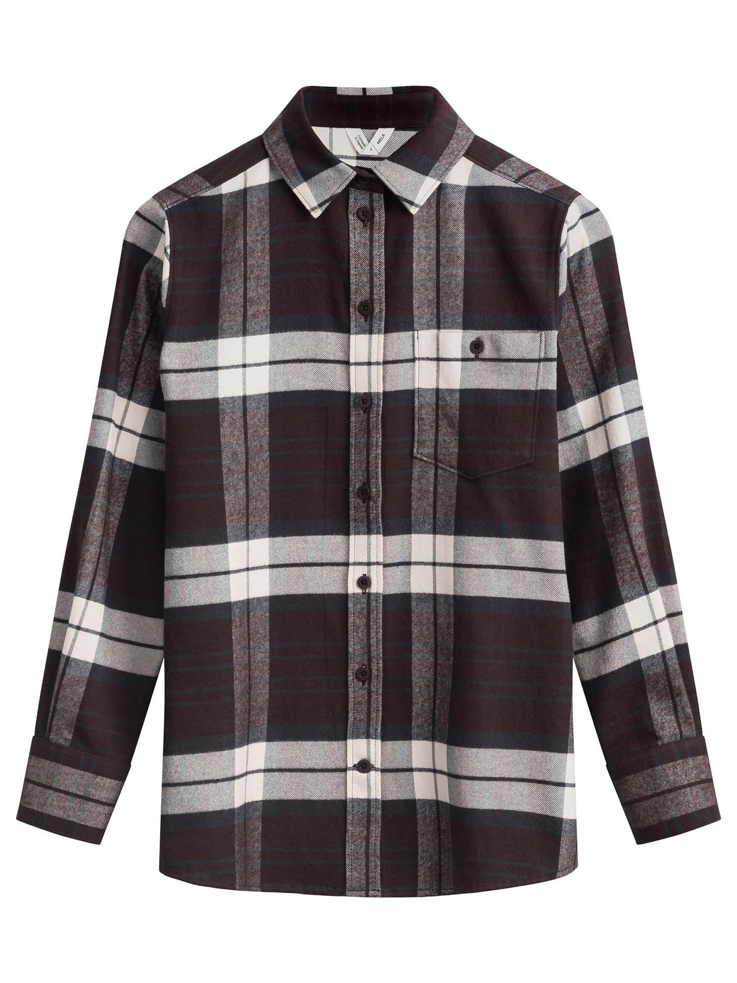 Bluză MELA pe maro / gri / alb, Vizualizare produs