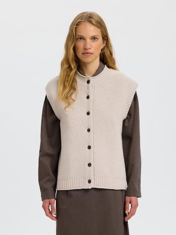 SELECTED - Chaleco de punto en gris: frente