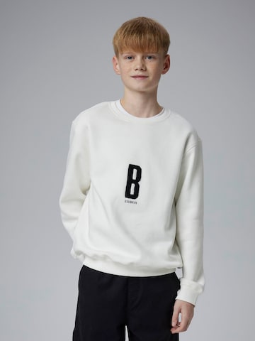 NAME IT Sweatshirt 'NKMONSLO' i vit: framsida