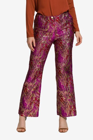 Ulla Popken Flared Pants 'Mary' in Mixed colors: front