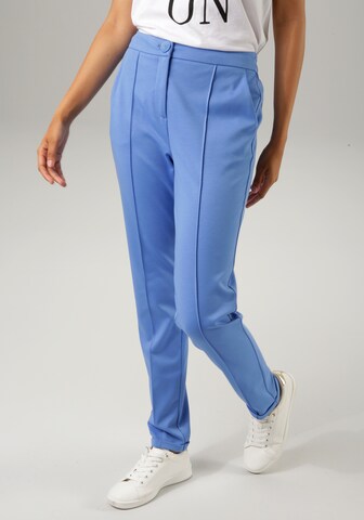 Aniston CASUAL Slimfit Bundfaltenhose in Blau
