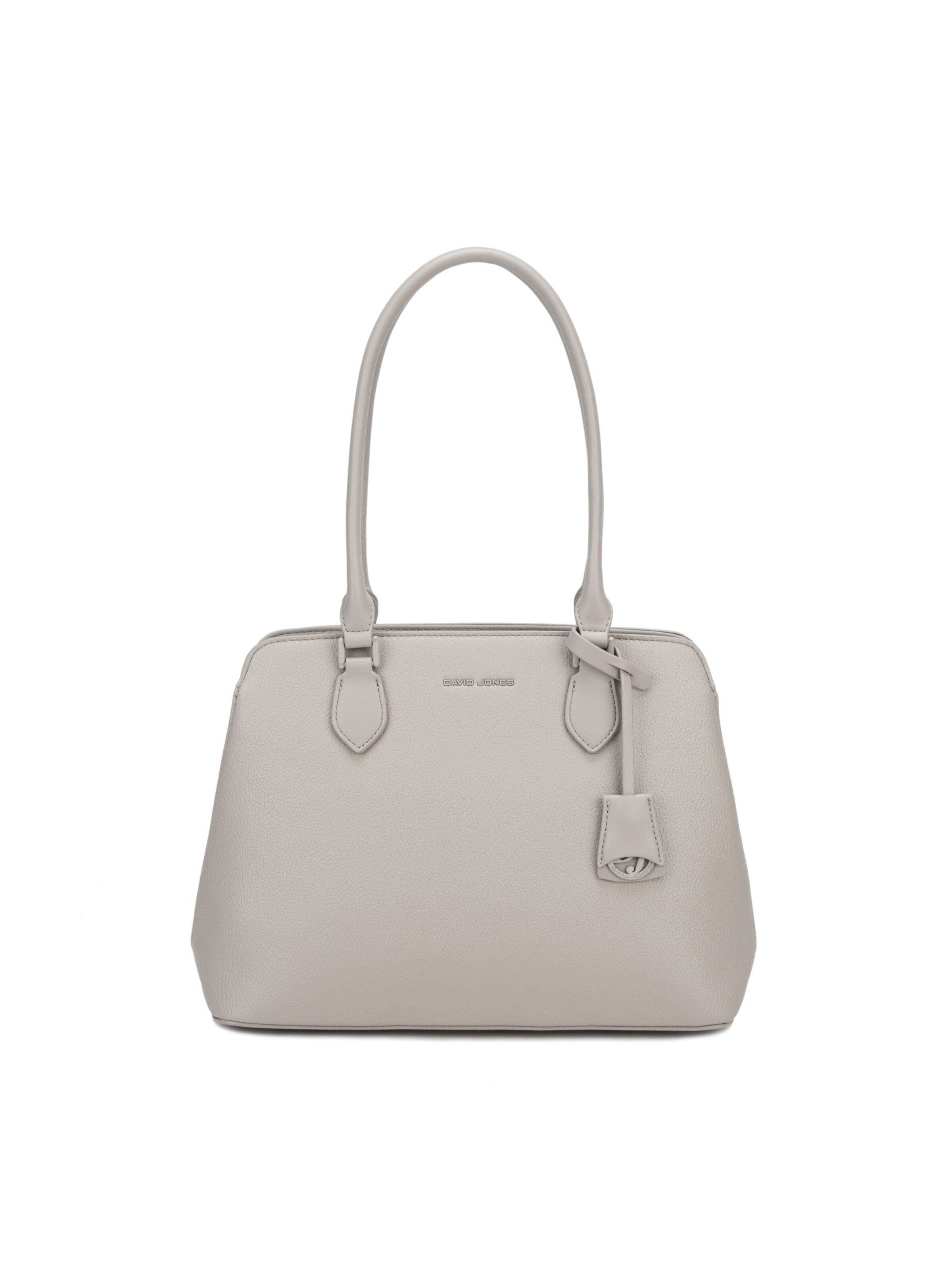 Borsa a spalla 'Borsa a spalla David Jones ecopelle martellata trapezio' di David Jones in grigio