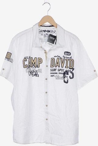 CAMP DAVID Button Up Shirt in XXXL in White: front