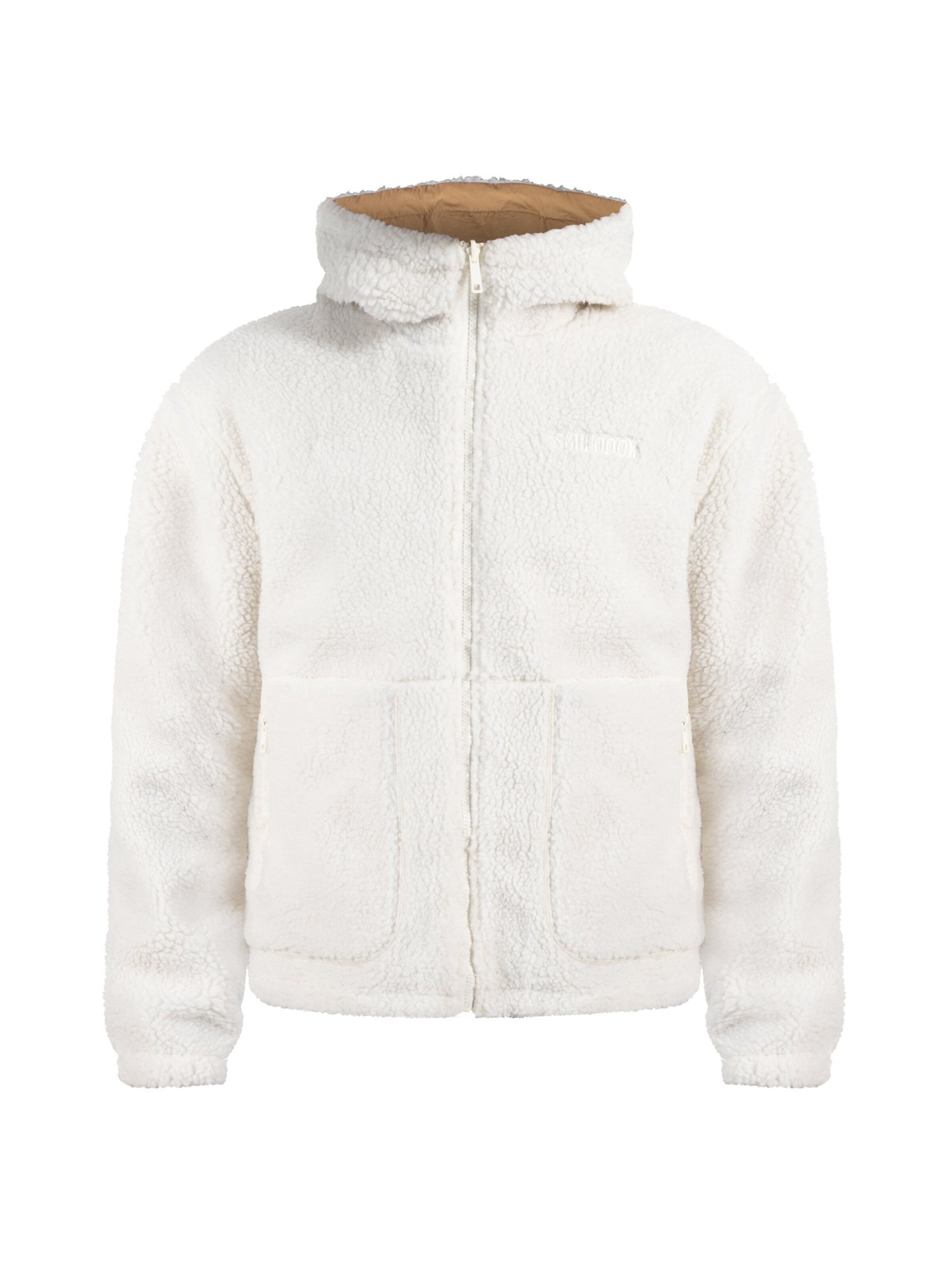 Smilodox Jacke Elior Cozy in Beige: Vorderseite