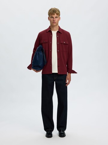 SELECTED - Ajuste regular Camisa en rojo