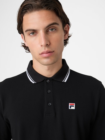 FILA - Camiseta 'BIELLA regular tipped long sleeve polo shirt' en negro