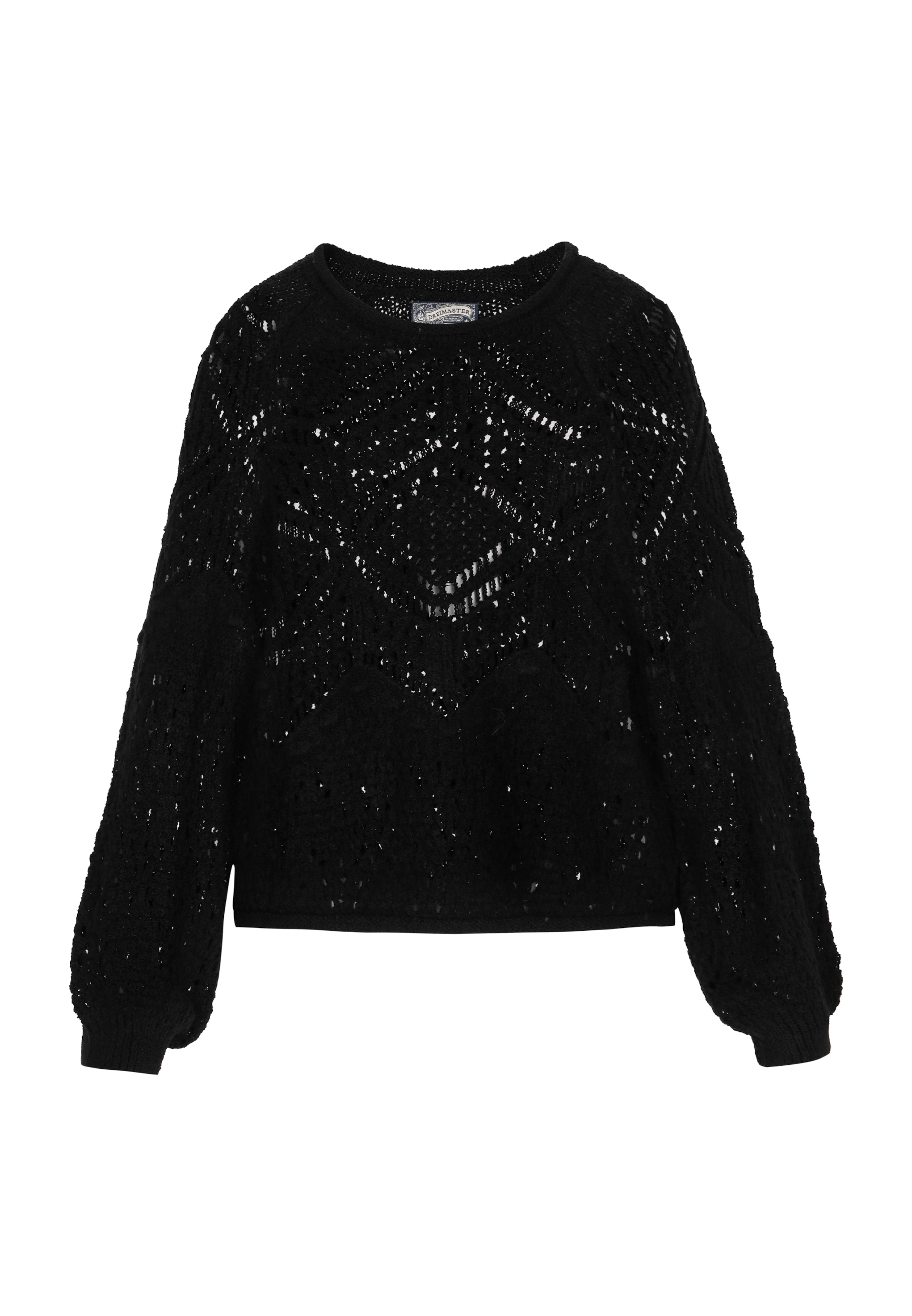 DreiMaster Vintage Υπερμέγεθες πουλόβερ σε μαύρο: μπροστά