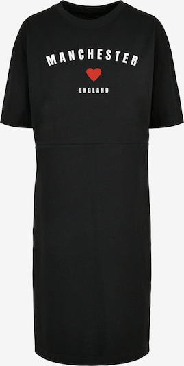 Merchcode Kleid 'Manchester' in feuerrot / schwarz / weiß, Produktansicht