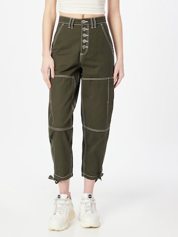 River Island Regular Trousers in Green: front