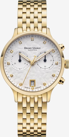 Bruno Söhnle Analoguhr in Gold: Vorderseite