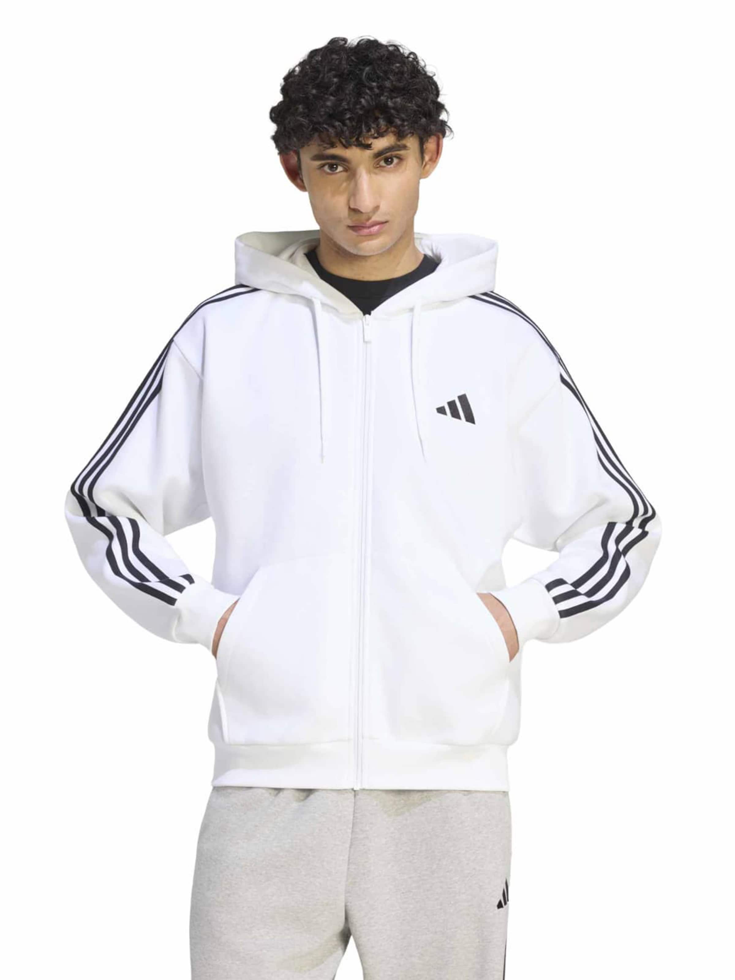 ADIDAS SPORTSWEAR Спортивная кофта в Белый: спереди