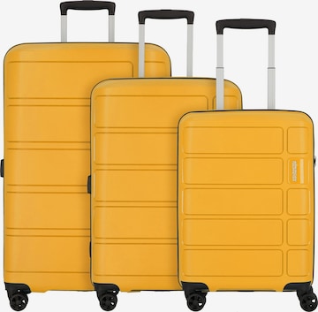 American Tourister Suitcase set 'Summer Splash' in Yellow: front
