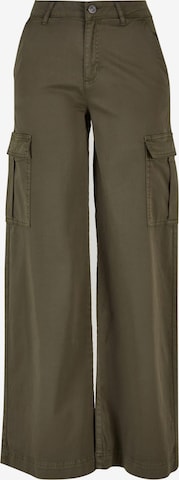 Wide Leg Pantalon cargo Urban Classics en vert : devant