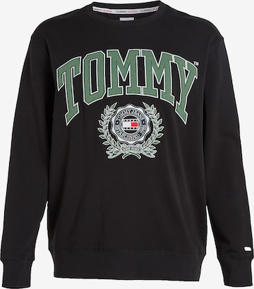 Tommy Jeans Plus Sweatshirt i svart: framsida