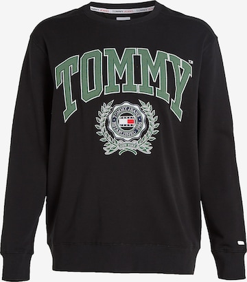 Tommy Jeans Plus Sweatshirt in Zwart: voorkant