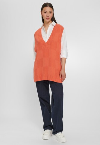 Anna Aura Knitted Vest in Orange