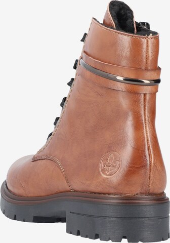 Rieker Lace-Up Ankle Boots in Brown