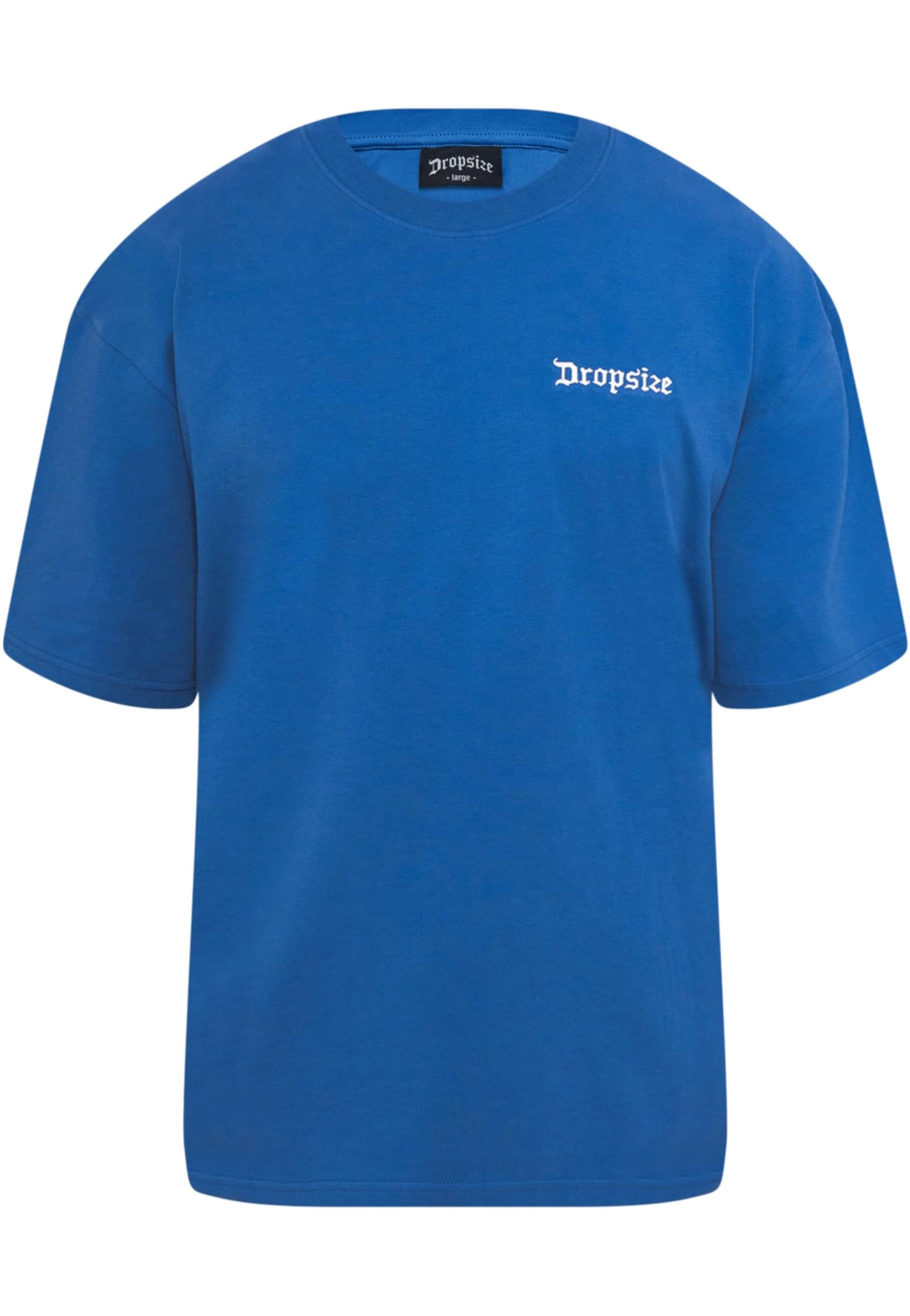 T-Shirt 'Heavy Embo' Dropsize en bleu : devant