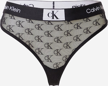 Calvin Klein Underwear Tanga – černá: přední strana