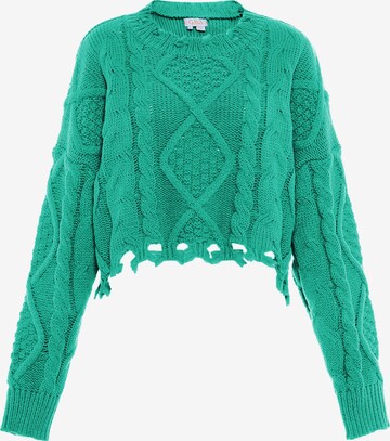 Pull-over Gaya en vert : devant