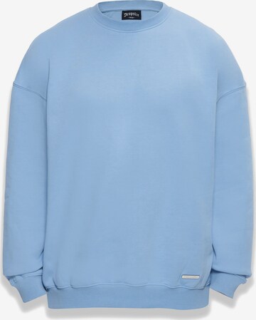 Dropsize Sweatshirt 'Bazix Republiq' in Blauw: voorkant