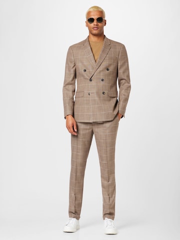 TOPMAN Regular Suorat housut värissä beige