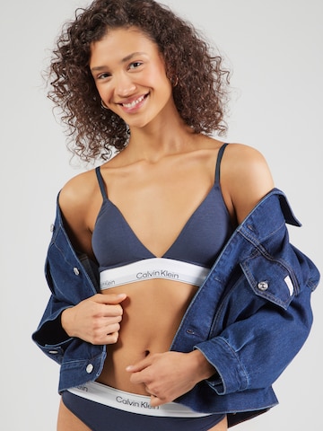 Calvin Klein Underwear Треугольник Бюстгальтер в Синий: спереди