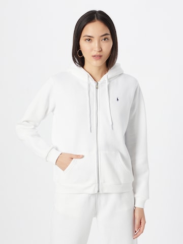 Polo Ralph Lauren - Sudadera con cremallera en blanco: frente