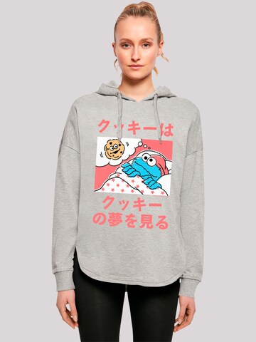 F4NT4STIC Sweatshirt 'Sesamstraße Cookie Dreams' in Grijs: voorkant